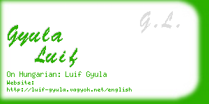 gyula luif business card